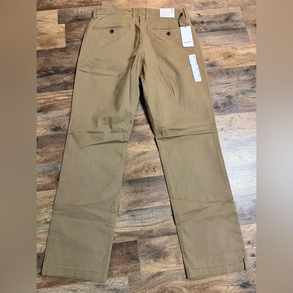 Goodfellow & Co Straight FIT CHINO PANTS  Men's KHAKI 33x32”L, NWT - Picture 2 of 12